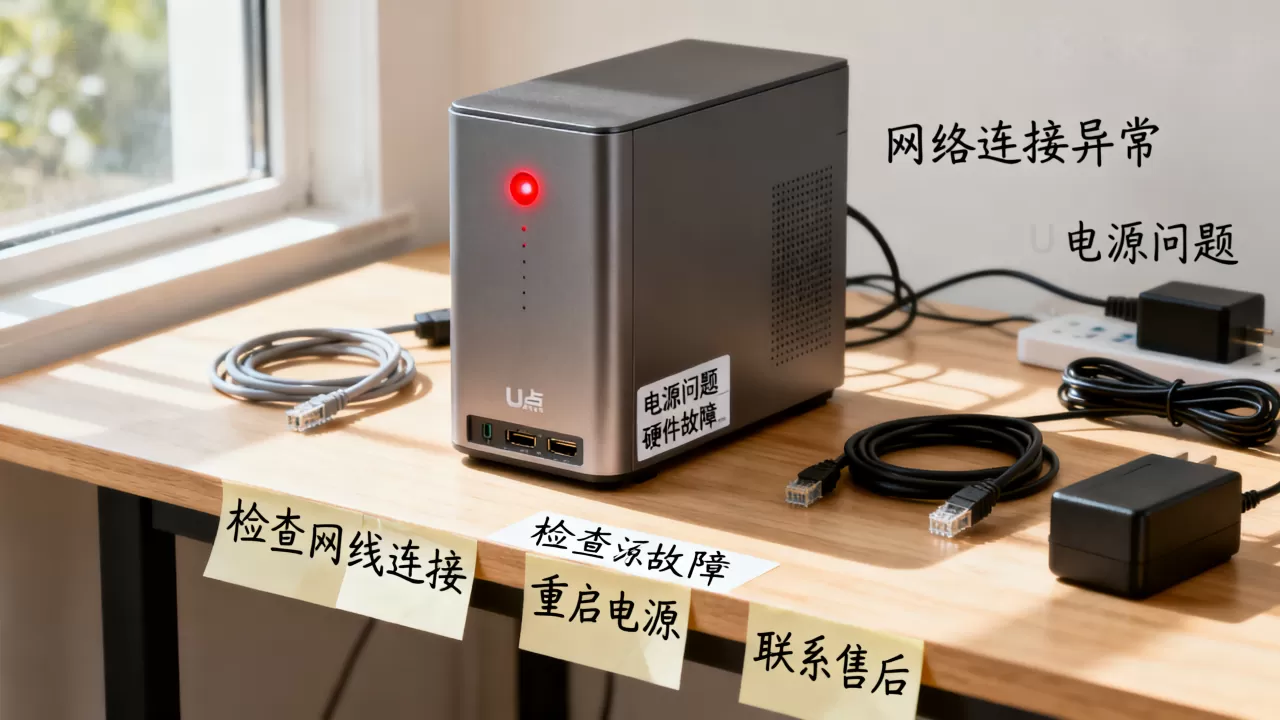 U点家庭服务器一直红灯是什么原因,如何解决? U点家庭服务器一直红灯是什么原因,如何解决?