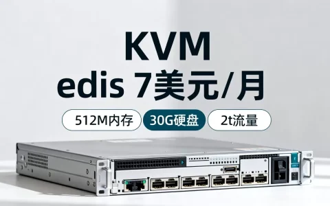 edis 7美元/月KVM/512M内存/30G硬盘/2t流量