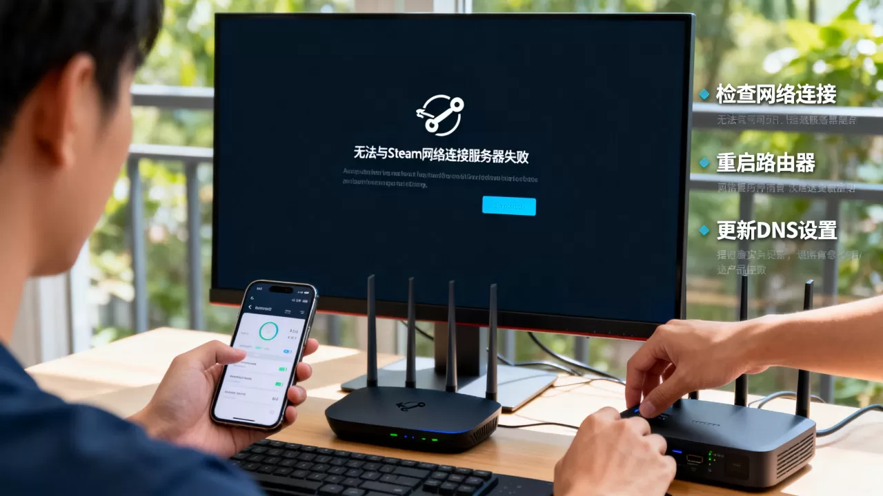 无法与steam网络连接服务器失败怎么办 无法与steam网络连接服务器失败怎么办