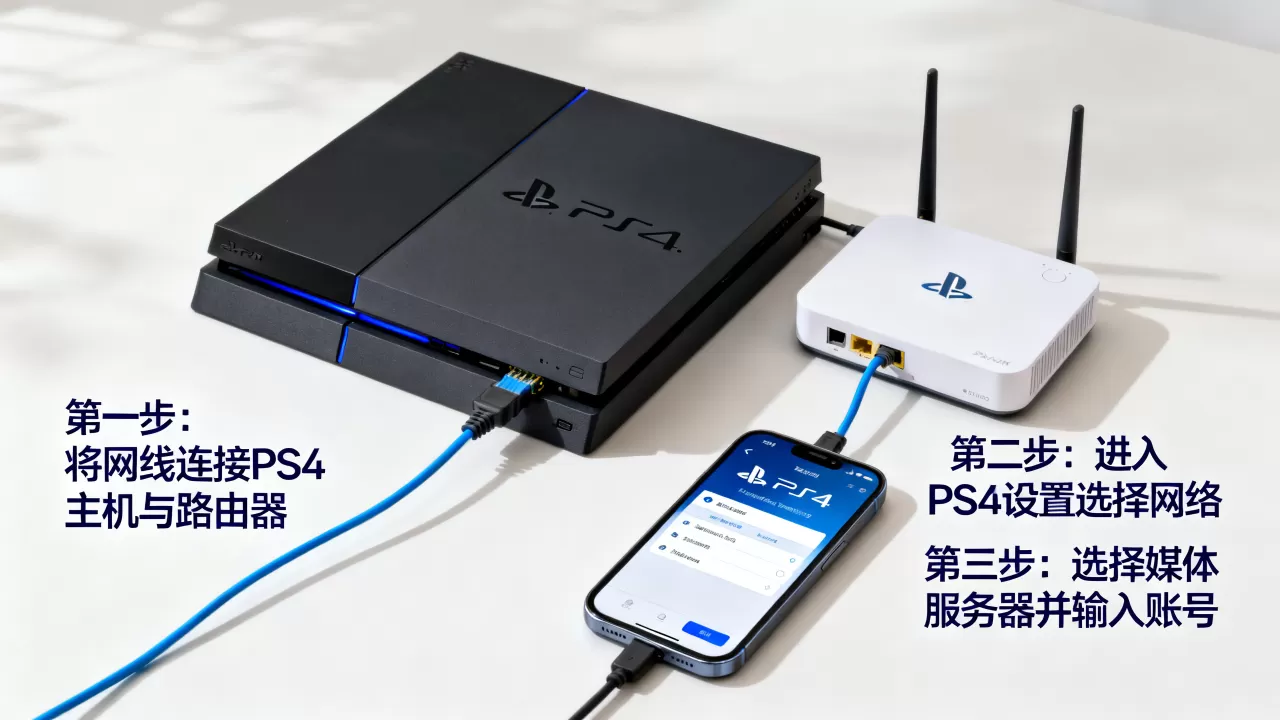 PS4媒体服务器怎么连接网络,ps4媒体服务器连接方法? PS4媒体服务器怎么连接网络,ps4媒体服务器连接方法?