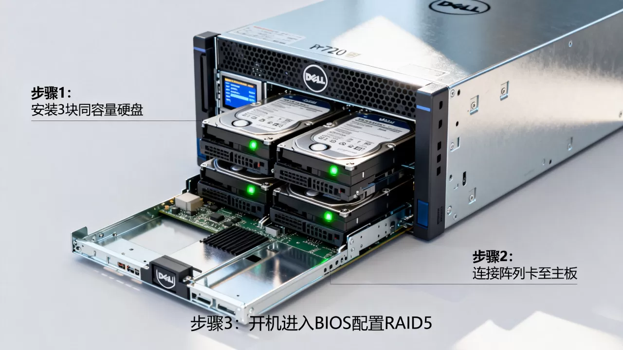 戴尔r720服务器如何做raid5,RAID5怎么配置? 戴尔r720服务器如何做raid5,RAID5怎么配置?