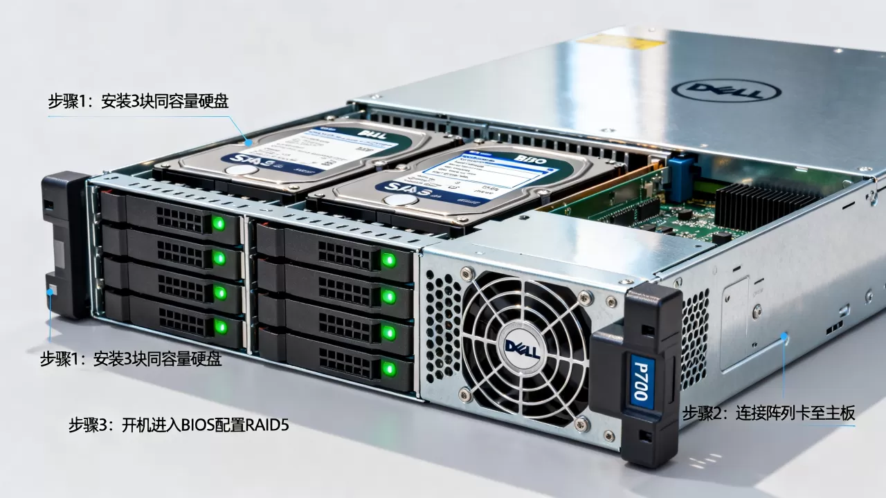 戴尔r720服务器如何做raid5,RAID5怎么配置? 戴尔r720服务器如何做raid5,RAID5怎么配置?
