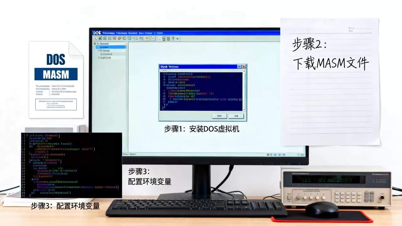 如何在DOS虚拟机里搭建MASM汇编环境?有什么步骤? 如何在DOS虚拟机里搭建MASM汇编环境?有什么步骤?