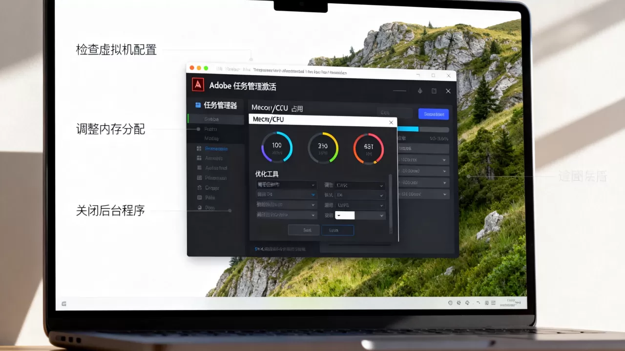 虚拟机安装Adobe卡顿激活如何解决,虚拟机运行速度慢怎么提升 虚拟机安装Adobe卡顿激活如何解决,虚拟机运行速度慢怎么提升