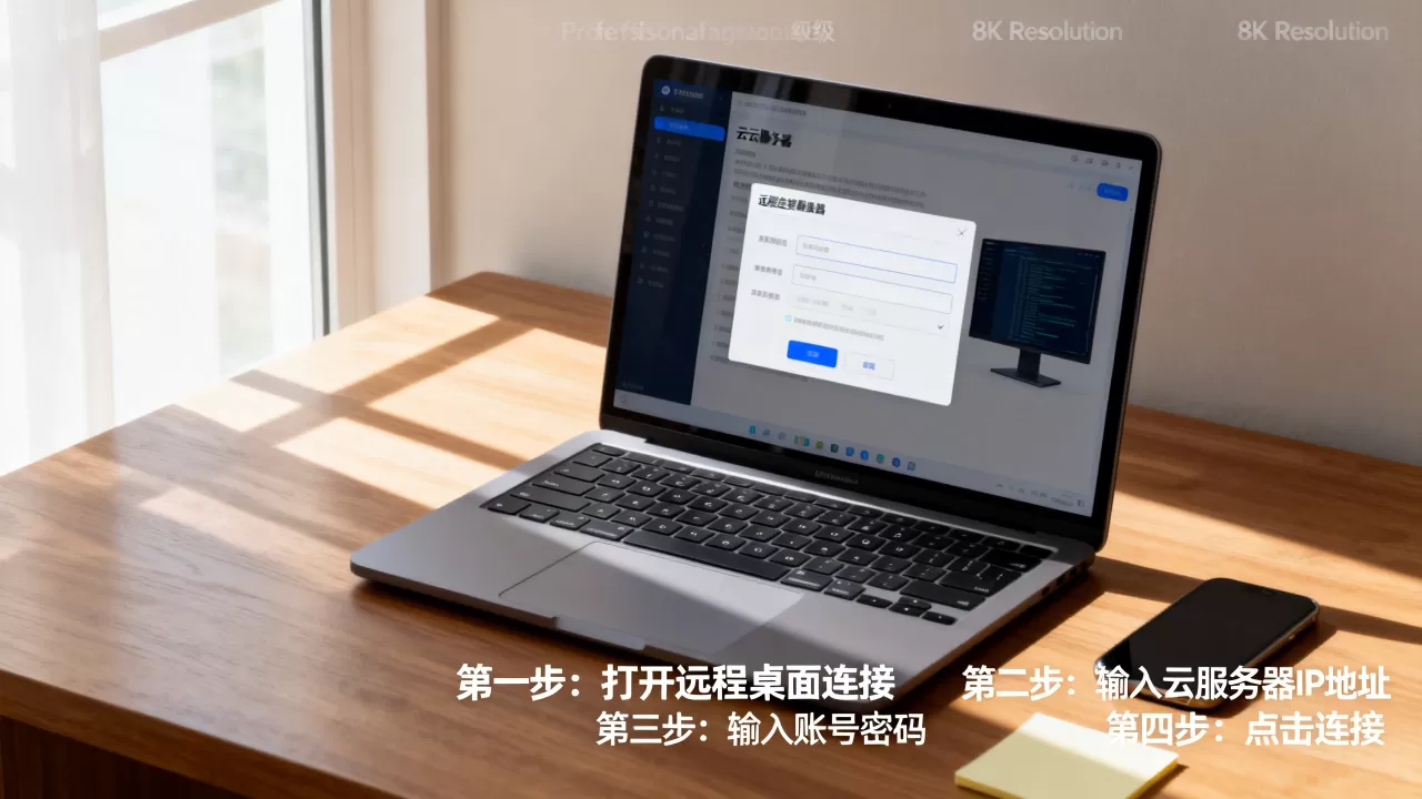 笔记本电脑如何远程连接云服务器,操作步骤有哪些? 笔记本电脑如何远程连接云服务器,操作步骤有哪些?