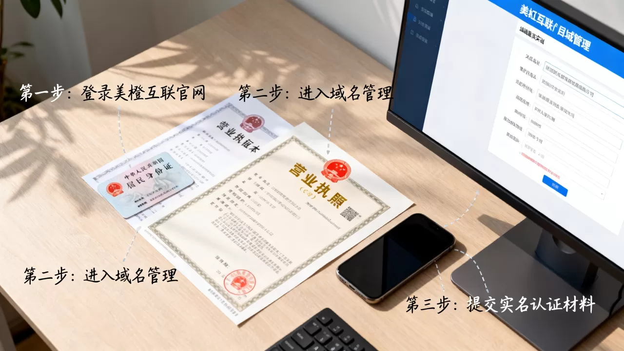 美橙互联域名实名认证怎么操作,认证流程和材料清单? 美橙互联域名实名认证怎么操作,认证流程和材料清单?