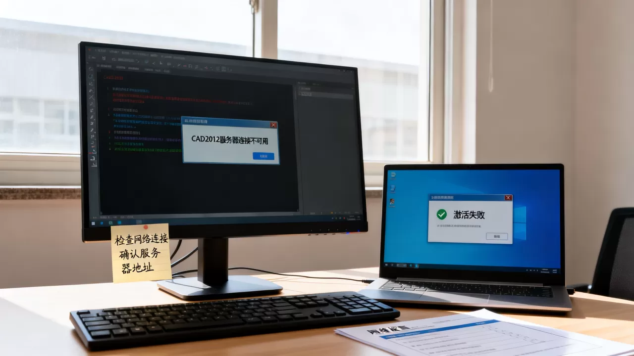 CAD2012服务器连接不可用怎么解决,激活失败什么原因 CAD2012服务器连接不可用怎么解决,激活失败什么原因