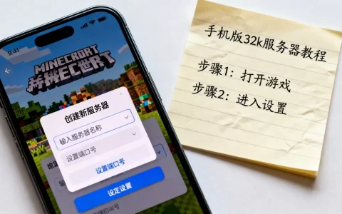我的世界手机32k怎么做服务器？,手机版32k服务器教程