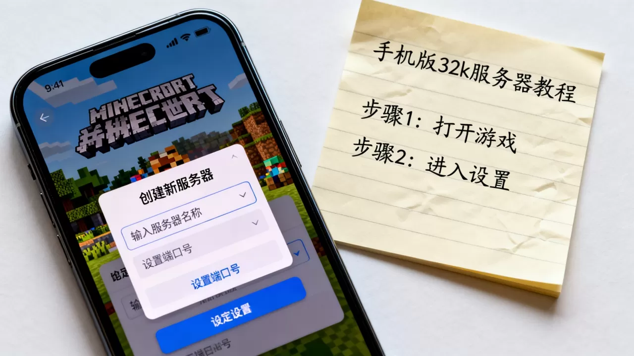 我的世界手机32k怎么做服务器?,手机版32k服务器教程 我的世界手机32k怎么做服务器?,手机版32k服务器教程