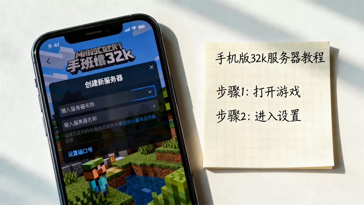 我的世界手机32k怎么做服务器?,手机版32k服务器教程 我的世界手机32k怎么做服务器?,手机版32k服务器教程