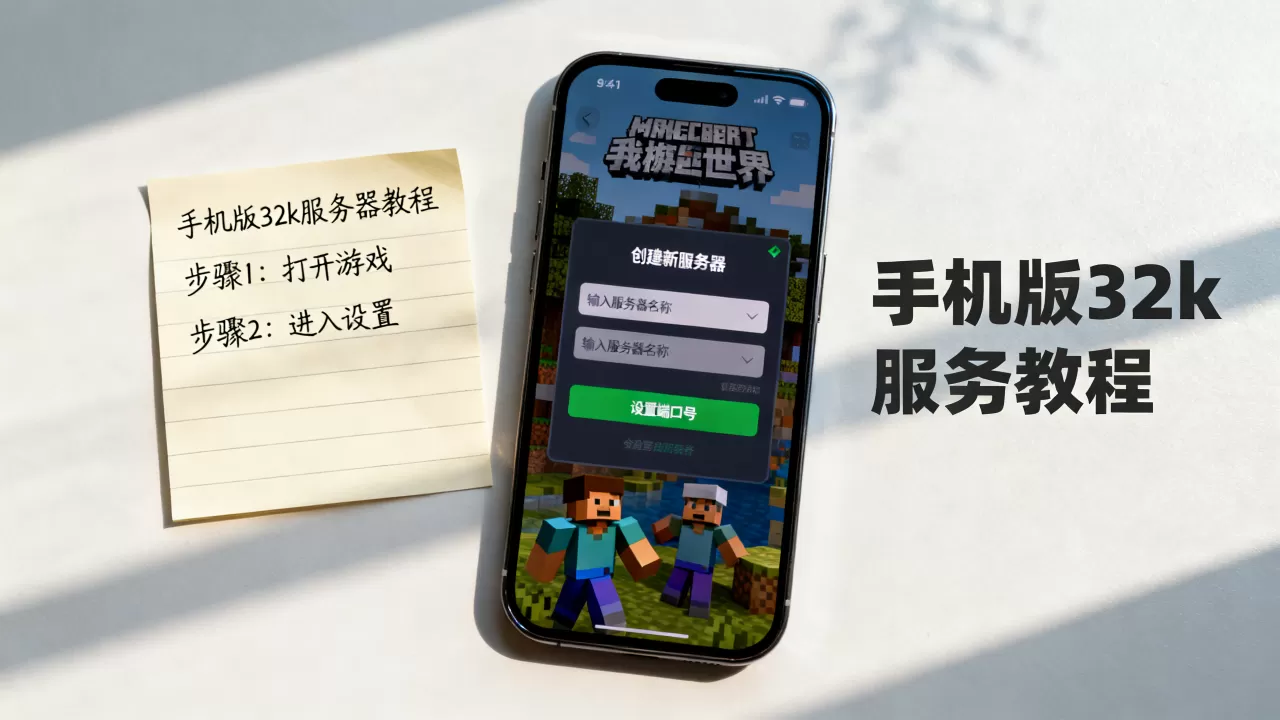 我的世界手机32k怎么做服务器?,手机版32k服务器教程 我的世界手机32k怎么做服务器?,手机版32k服务器教程