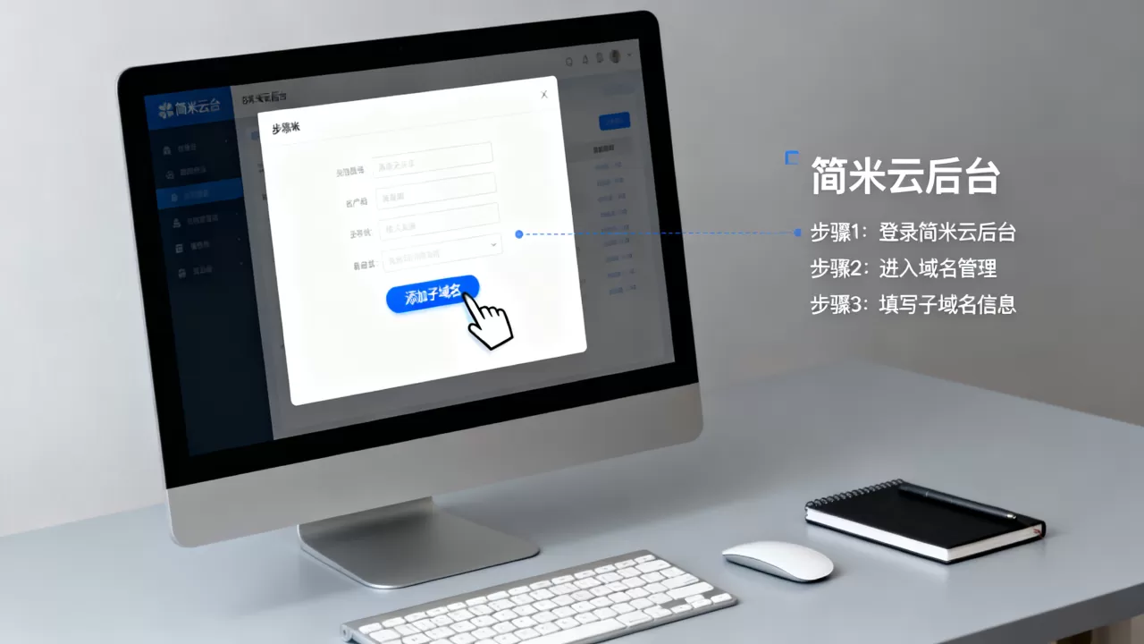 简米云怎么增加子域名?,详细操作步骤有哪些? 简米云怎么增加子域名?,详细操作步骤有哪些?