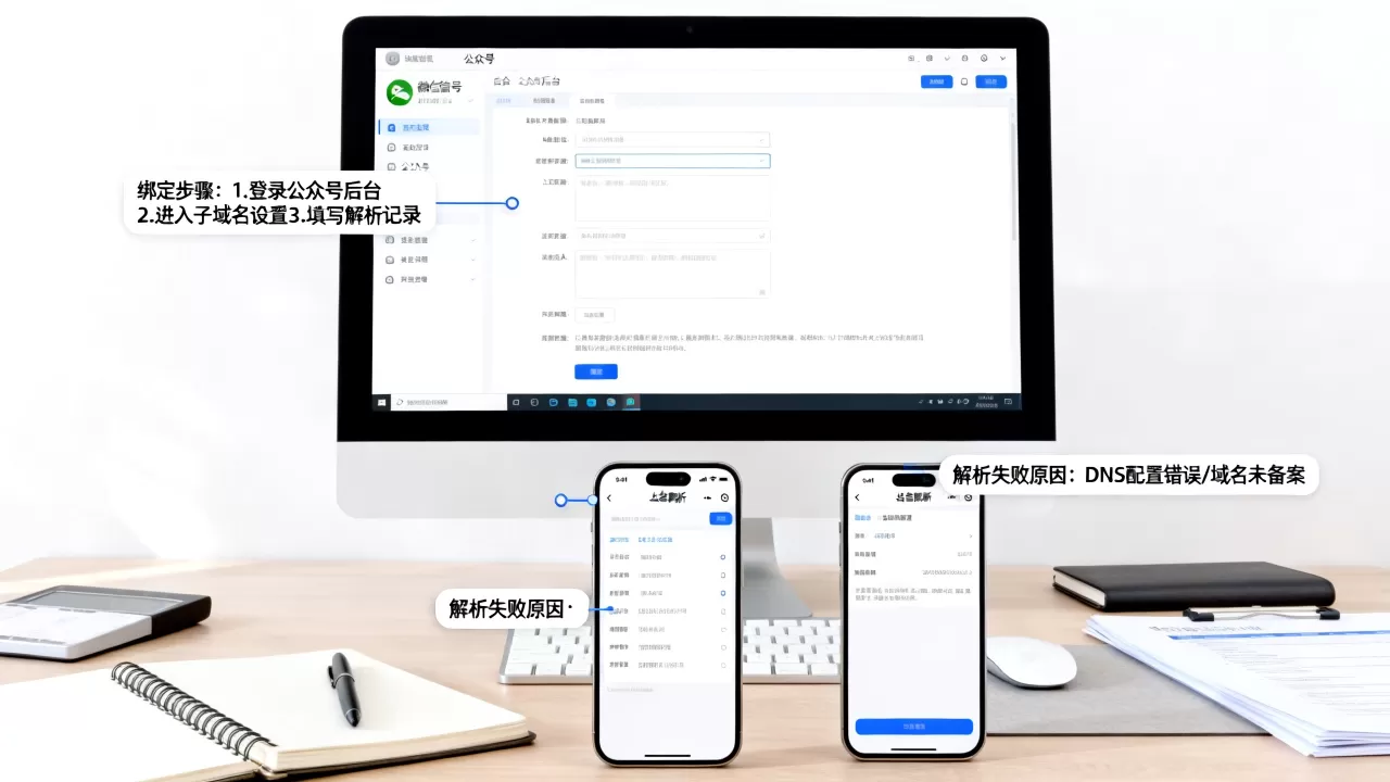 如何绑定解析微信公众号子域名?,子域名解析失败怎么办? 如何绑定解析微信公众号子域名?,子域名解析失败怎么办?