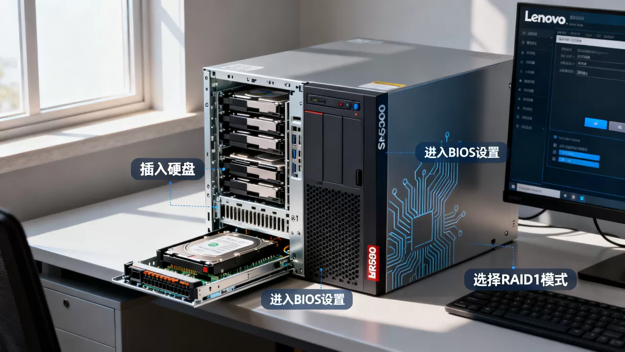 联想sr530怎么做raid1?,raid1配置步骤? 联想sr530怎么做raid1?,raid1配置步骤?