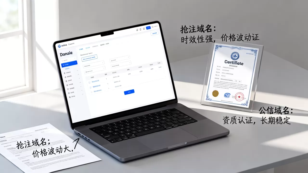 抢注域名和公信域名区别在哪,怎么选更靠谱? 抢注域名和公信域名区别在哪,怎么选更靠谱?