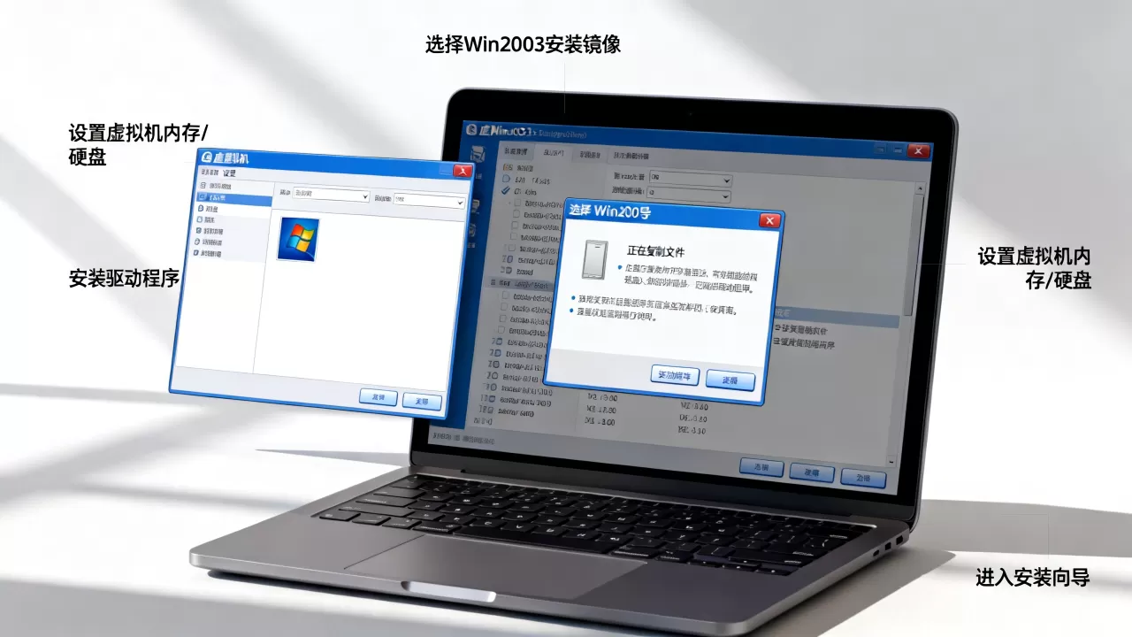 虚拟机中怎么装Win2003,详细安装步骤有哪些? 虚拟机中怎么装Win2003,详细安装步骤有哪些?