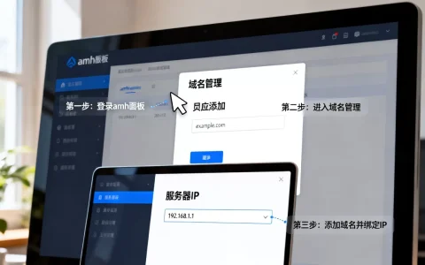 amh域名如何一步步绑定服务器？怎么操作