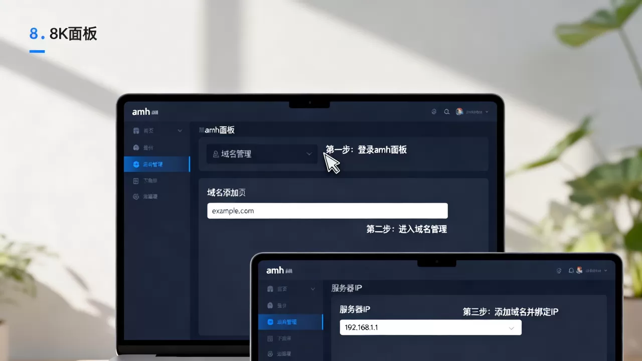 amh域名如何一步步绑定服务器?怎么操作 amh域名如何一步步绑定服务器?怎么操作