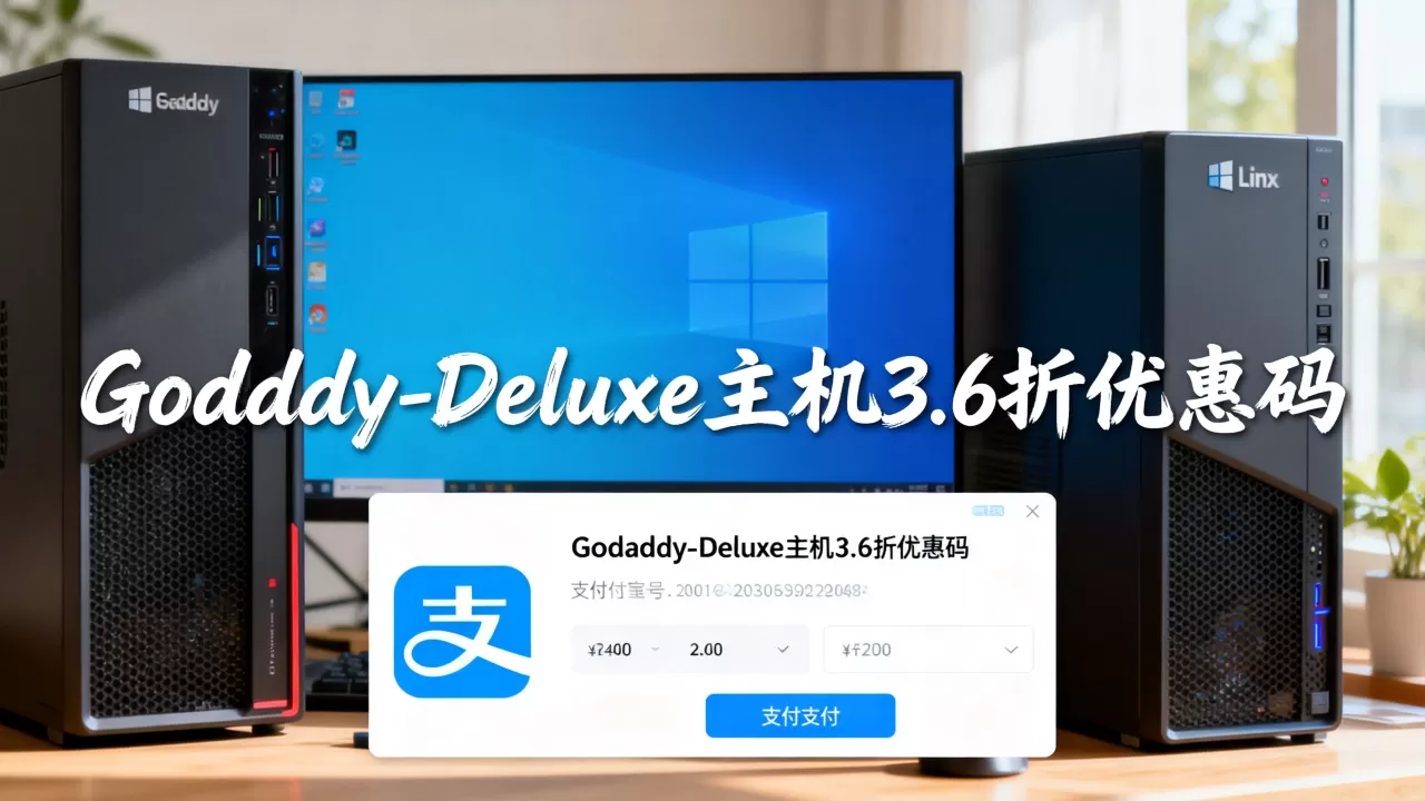 Godaddy-Deluxe主机3.6折优惠码/支付宝/windows/linux Godaddy-Deluxe主机3.6折优惠码/支付宝/windows/linux