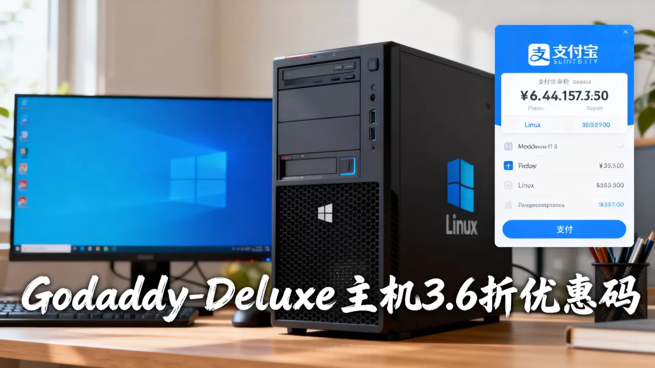 Godaddy-Deluxe主机3.6折优惠码/支付宝/windows/linux Godaddy-Deluxe主机3.6折优惠码/支付宝/windows/linux