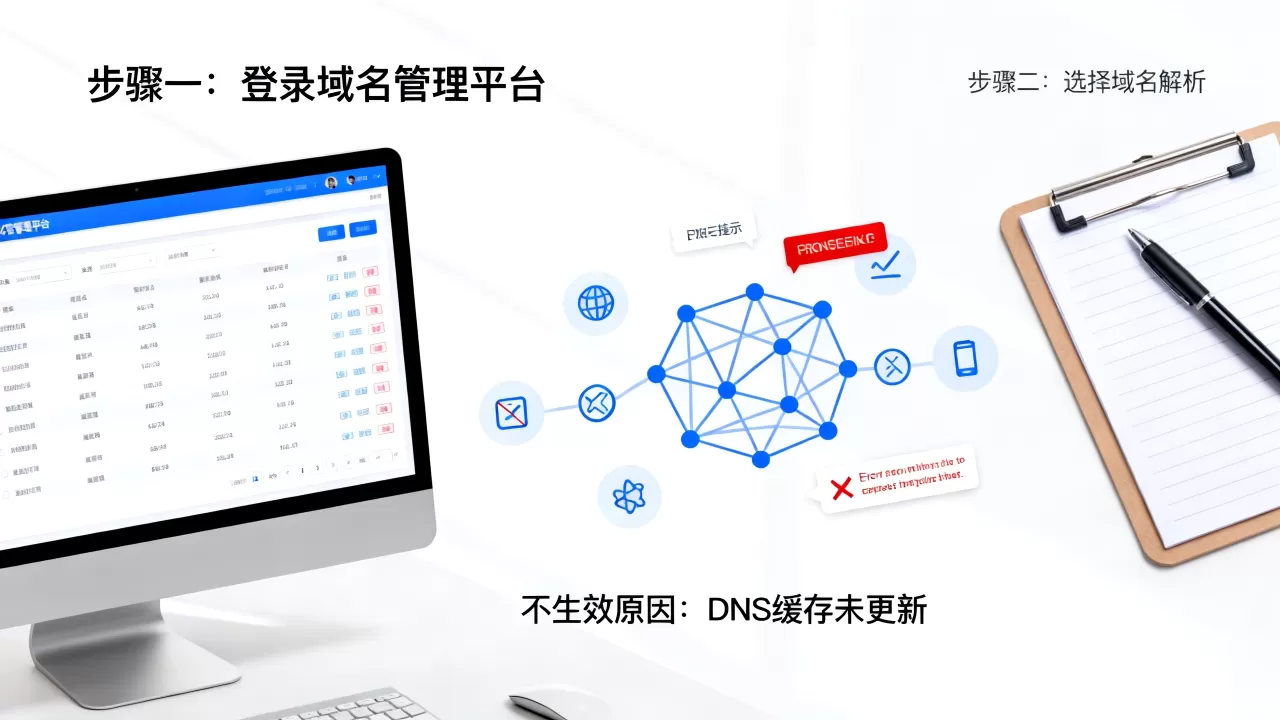 域名网站平台解析步骤有哪些?域名解析不生效原因 域名网站平台解析步骤有哪些?域名解析不生效原因