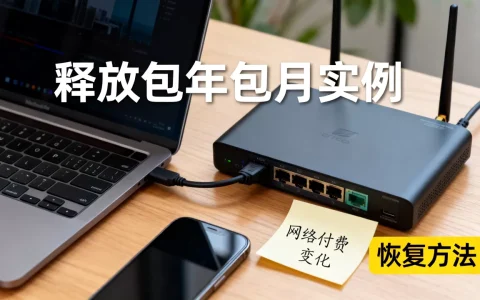 释放包年包月实例后，网络付费会怎样，如何恢复？
