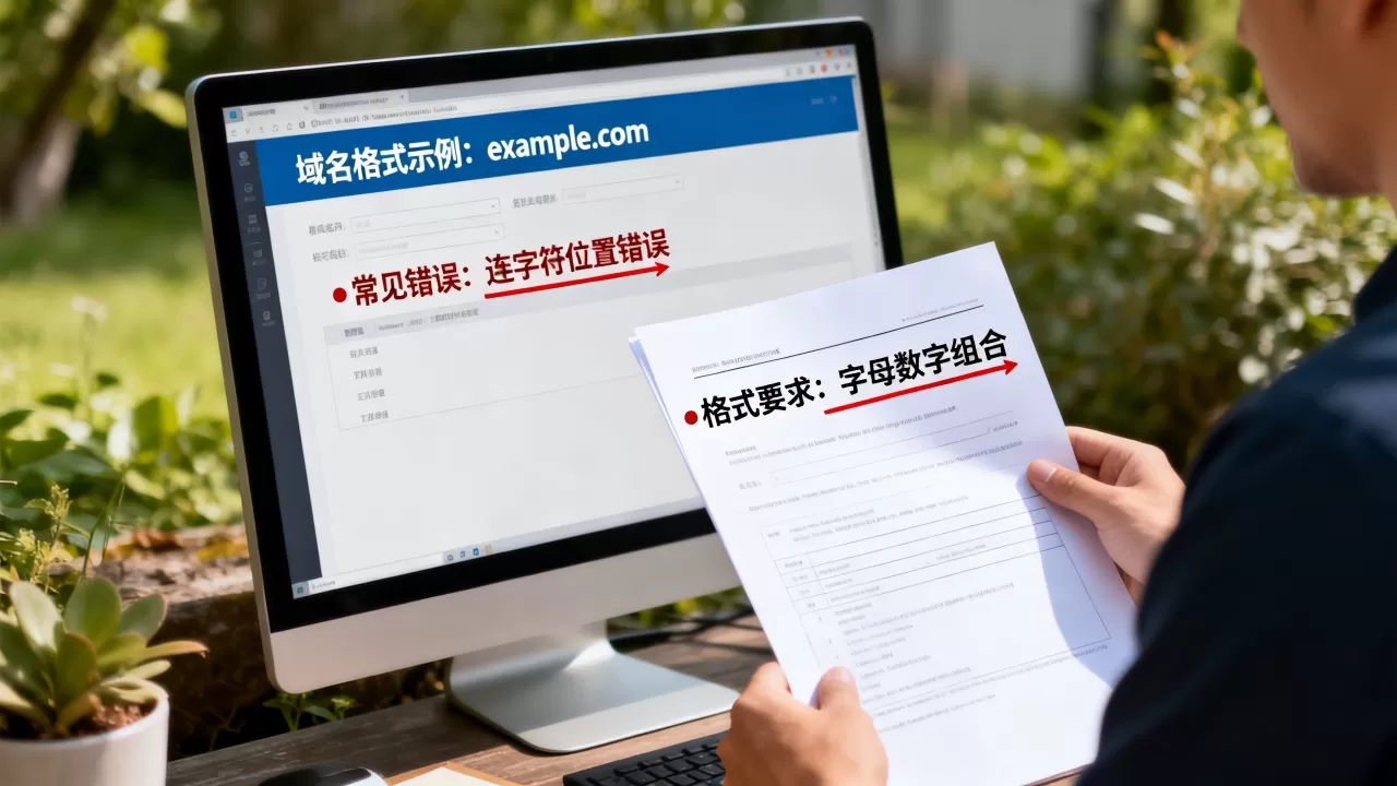 域名格式图片怎么看?域名格式要求及常见错误有哪些? 域名格式图片怎么看?域名格式要求及常见错误有哪些?