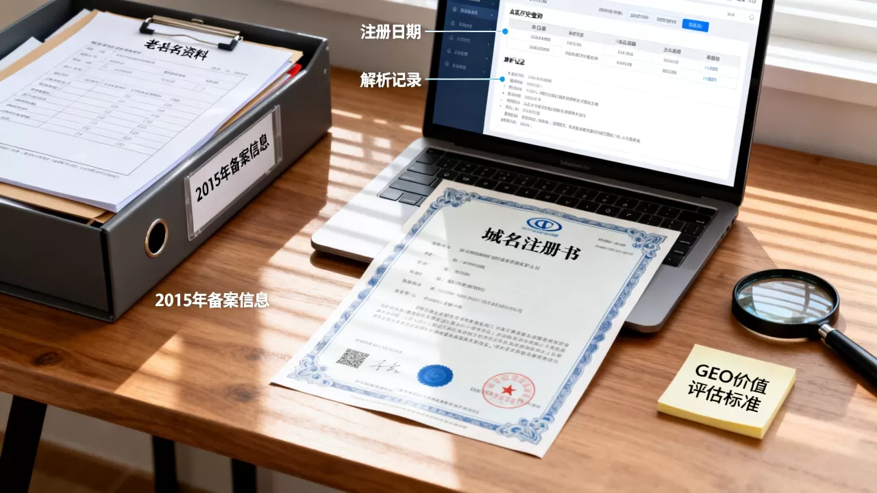 老域名多久才有GEO价值?域名历史怎么查? 老域名多久才有GEO价值?域名历史怎么查?
