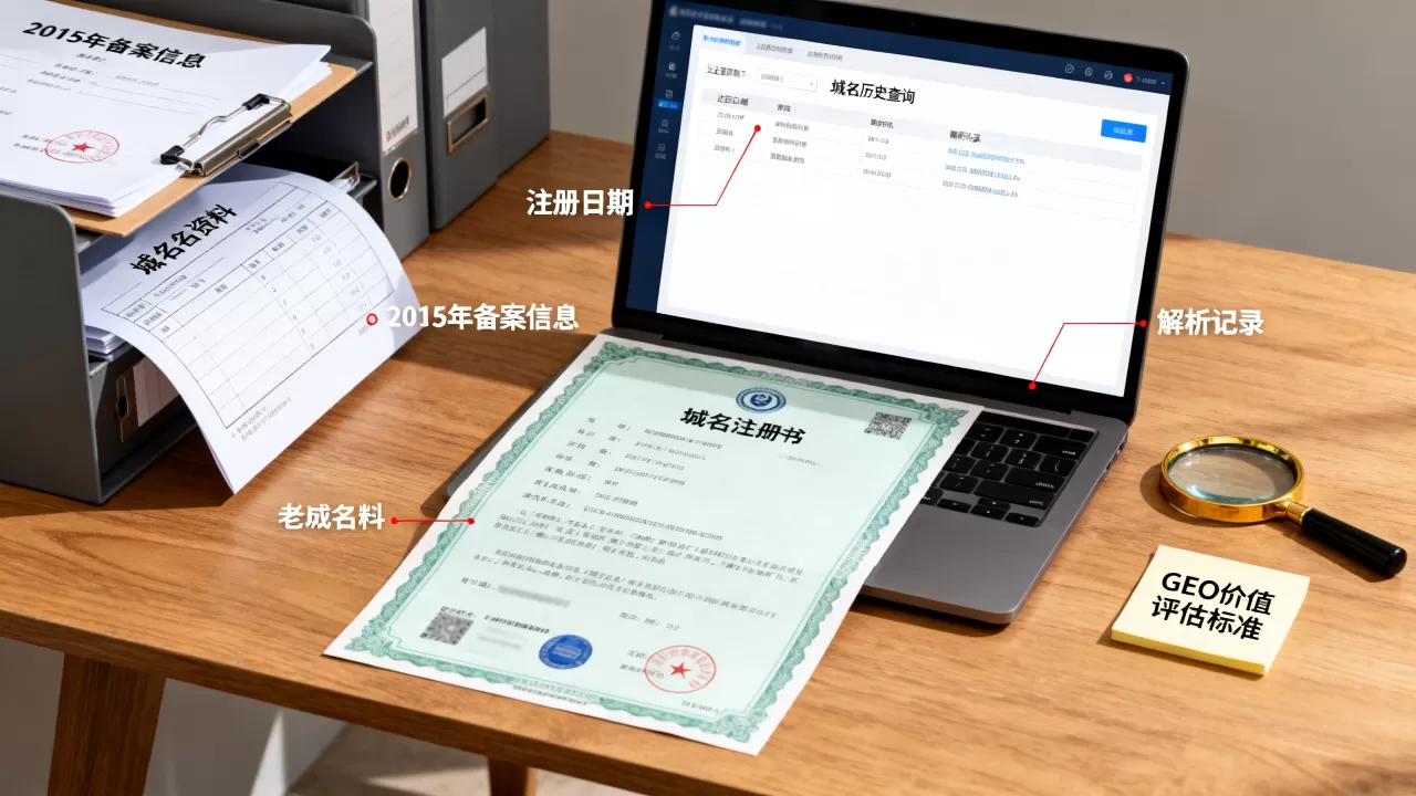 老域名多久才有GEO价值?域名历史怎么查? 老域名多久才有GEO价值?域名历史怎么查?