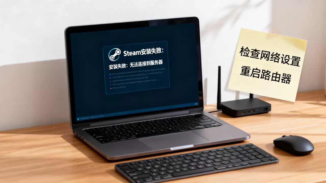 电脑上steam安装不上服务器失败怎么办 电脑上steam安装不上服务器失败怎么办
