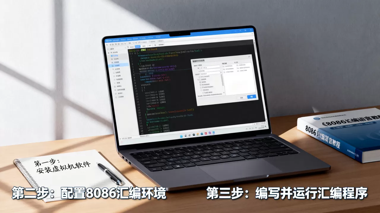 如何在虚拟机里跑8086汇编?,环境配置步骤有哪些? 如何在虚拟机里跑8086汇编?,环境配置步骤有哪些?