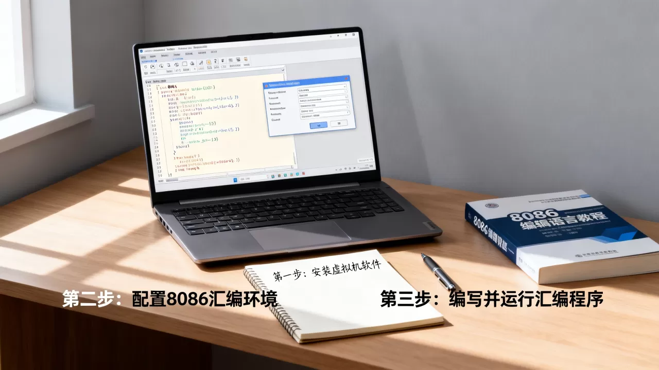 如何在虚拟机里跑8086汇编?,环境配置步骤有哪些? 如何在虚拟机里跑8086汇编?,环境配置步骤有哪些?