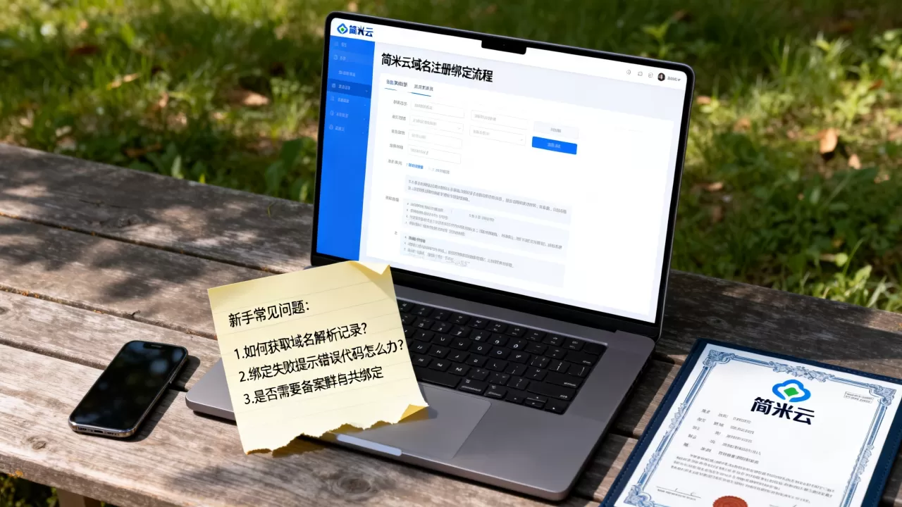 简米云域名注册后怎么绑定?新手常见问题有哪些 简米云域名注册后怎么绑定?新手常见问题有哪些
