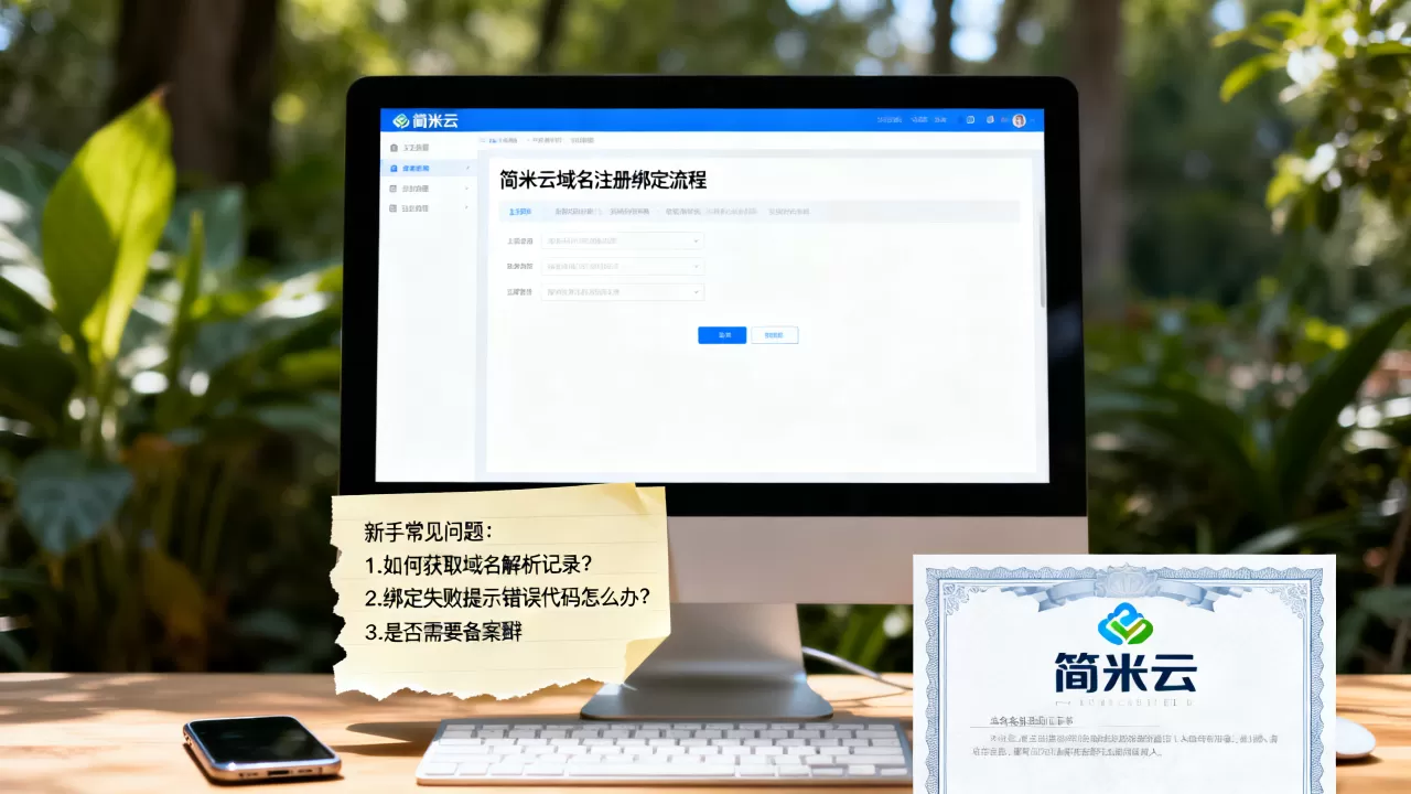 简米云域名注册后怎么绑定?新手常见问题有哪些 简米云域名注册后怎么绑定?新手常见问题有哪些