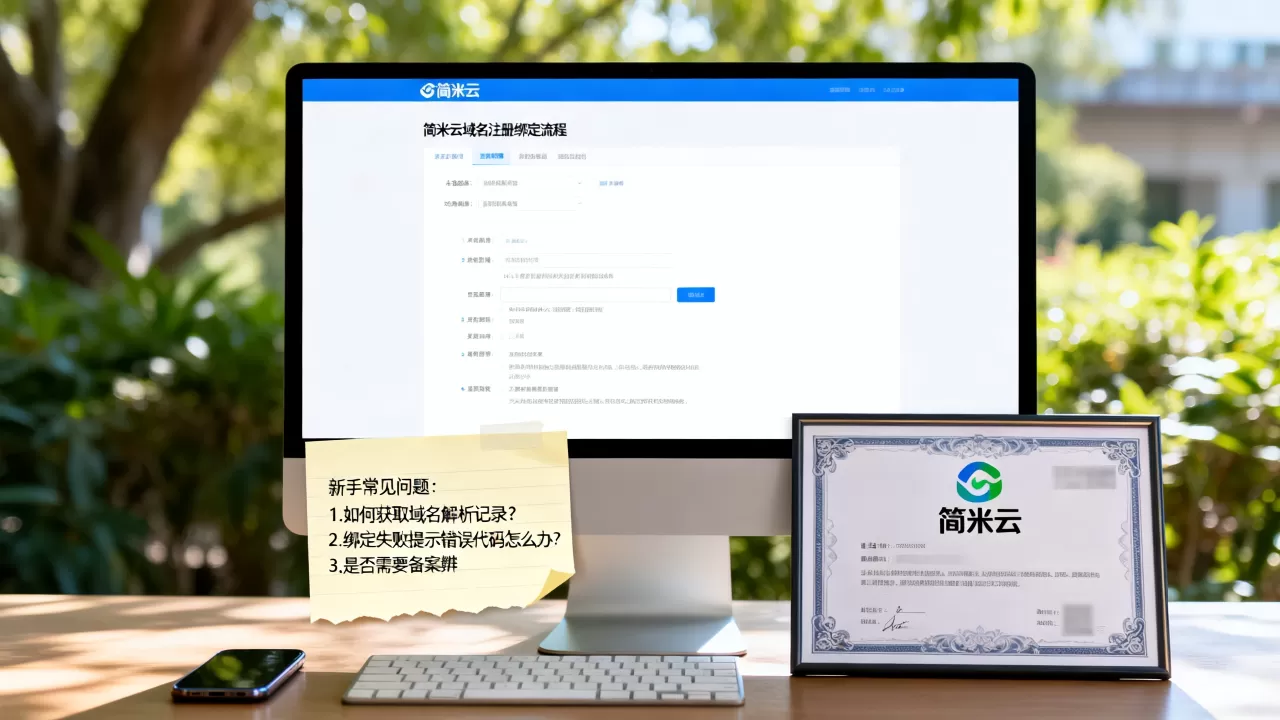 简米云域名注册后怎么绑定?新手常见问题有哪些 简米云域名注册后怎么绑定?新手常见问题有哪些