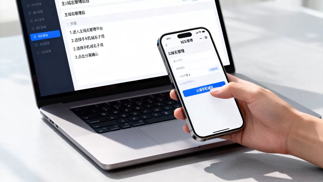 手机域名如何从主域名分离出来,操作步骤是什么? 手机域名如何从主域名分离出来,操作步骤是什么?