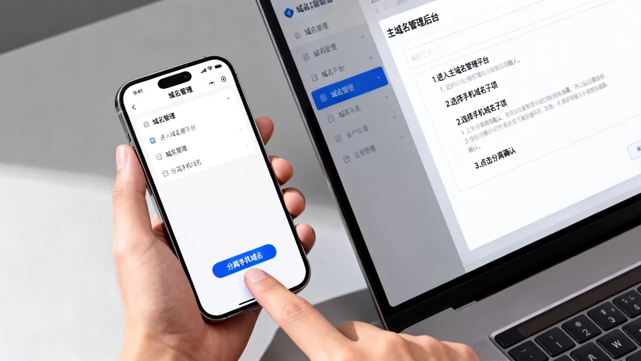 手机域名如何从主域名分离出来,操作步骤是什么? 手机域名如何从主域名分离出来,操作步骤是什么?