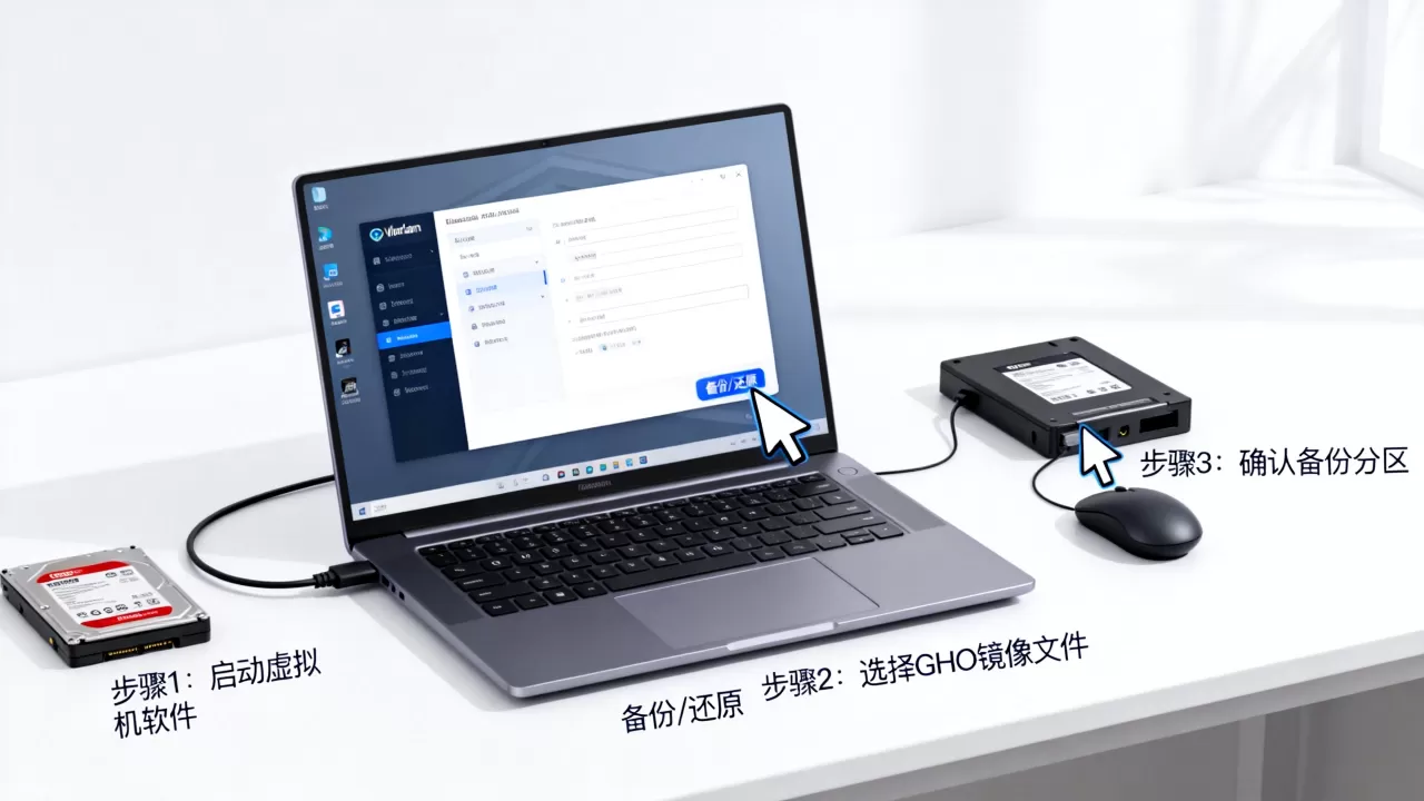 虚拟机用gho系统备份还原步骤复杂吗,具体怎么操作? 虚拟机用gho系统备份还原步骤复杂吗,具体怎么操作?