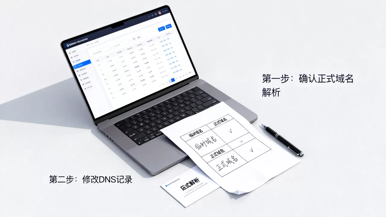 临时域名换正式域名怎么做?注意事项和操作步骤有哪些 临时域名换正式域名怎么做?注意事项和操作步骤有哪些