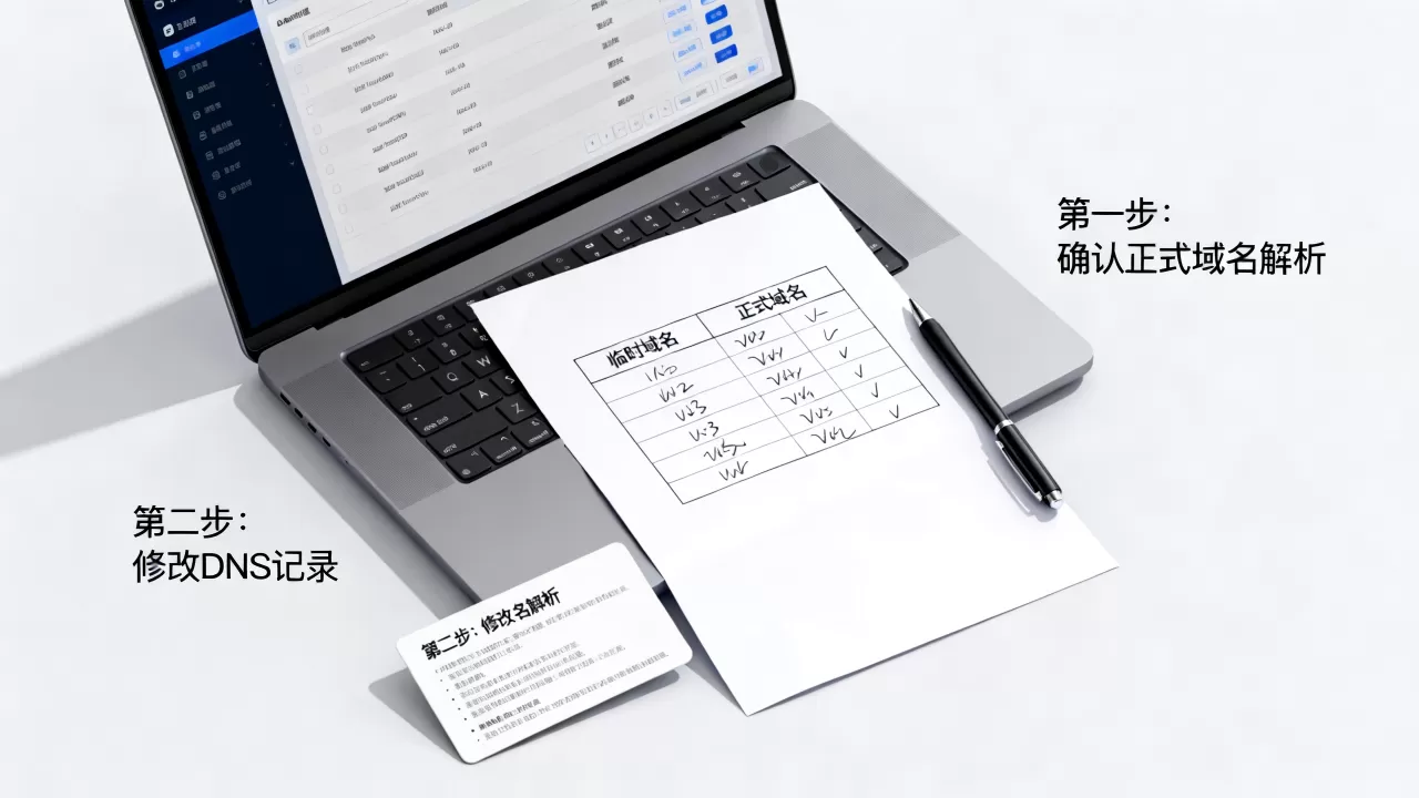 临时域名换正式域名怎么做?注意事项和操作步骤有哪些 临时域名换正式域名怎么做?注意事项和操作步骤有哪些