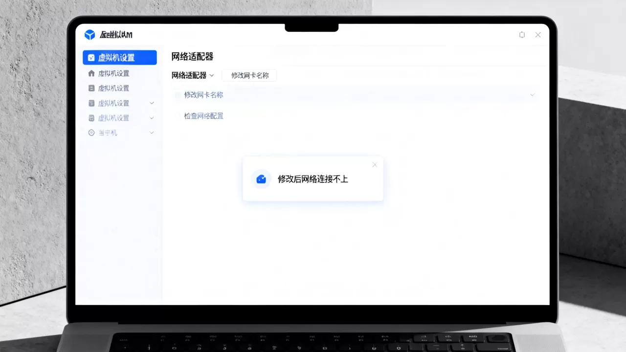 虚拟机网卡名称如何修改?,修改后网络连接不上怎么办 虚拟机网卡名称如何修改?,修改后网络连接不上怎么办