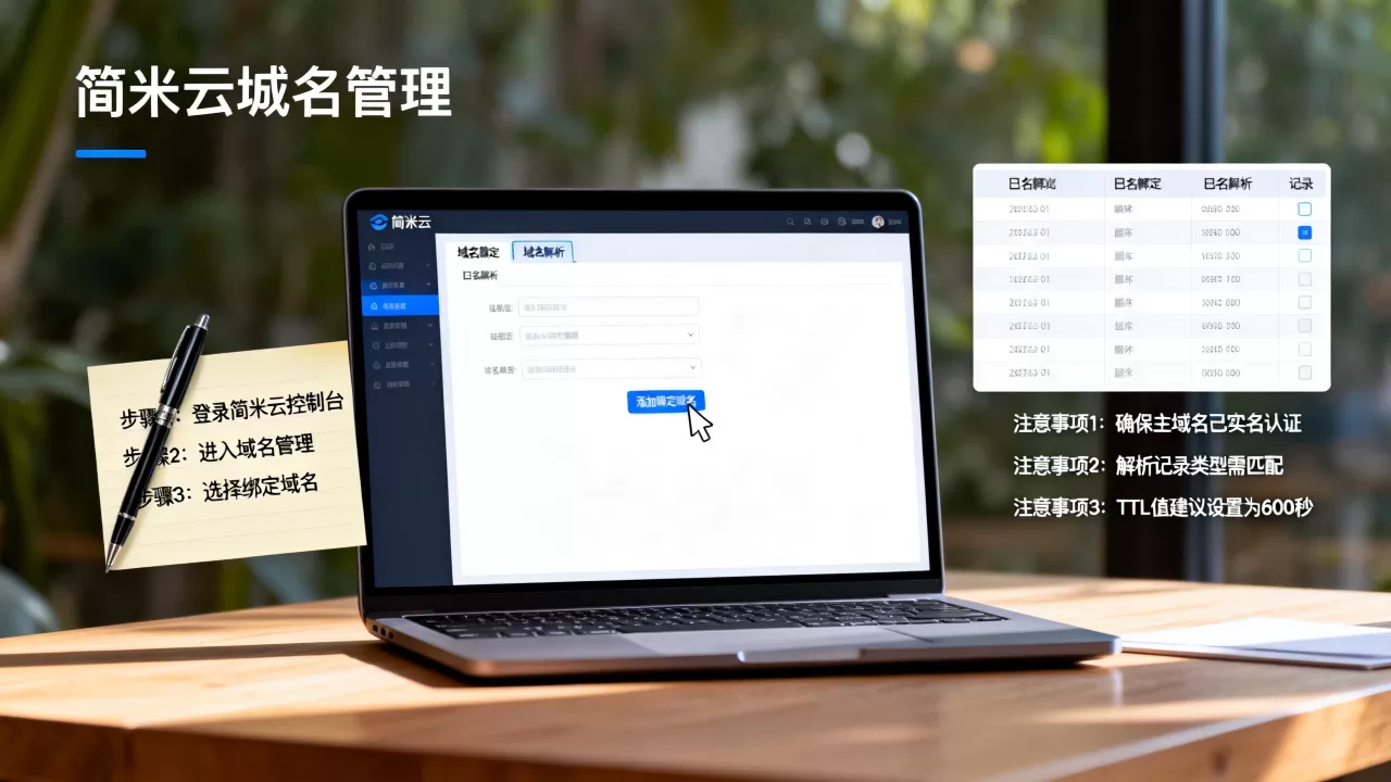 简米云域名绑定另一个域名怎么操作?域名解析有哪些注意事项? 简米云域名绑定另一个域名怎么操作?域名解析有哪些注意事项?