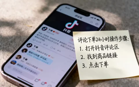 抖音评论下单24小时是什么意思，如何操作？