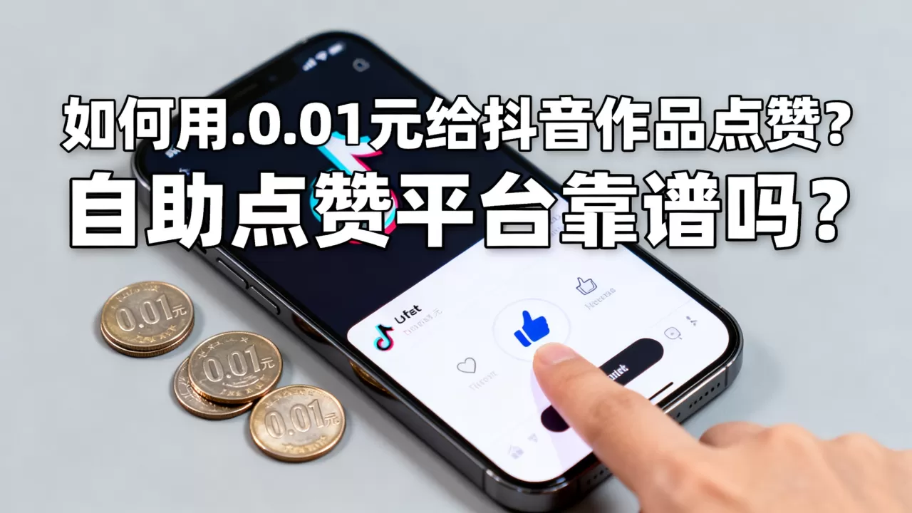 如何用0.01元给抖音作品点赞?,自助点赞平台靠谱吗? 如何用0.01元给抖音作品点赞?,自助点赞平台靠谱吗?