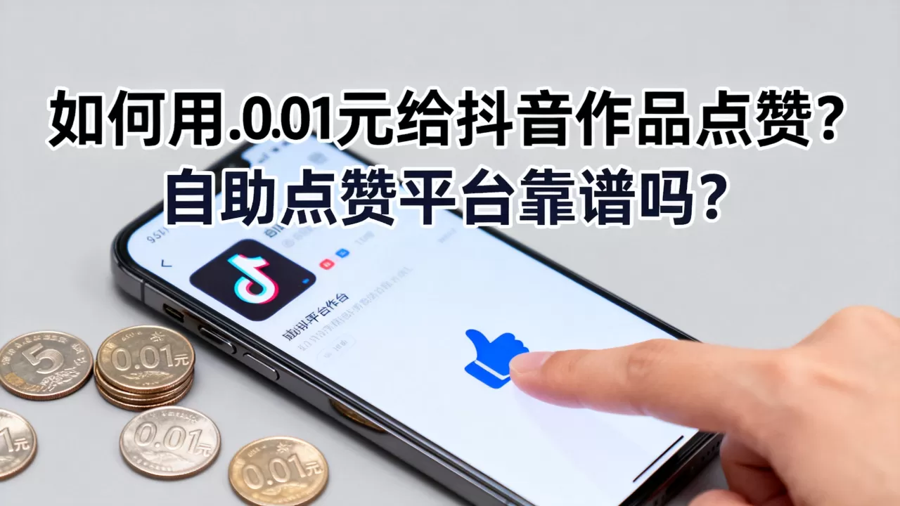 如何用0.01元给抖音作品点赞?,自助点赞平台靠谱吗? 如何用0.01元给抖音作品点赞?,自助点赞平台靠谱吗?