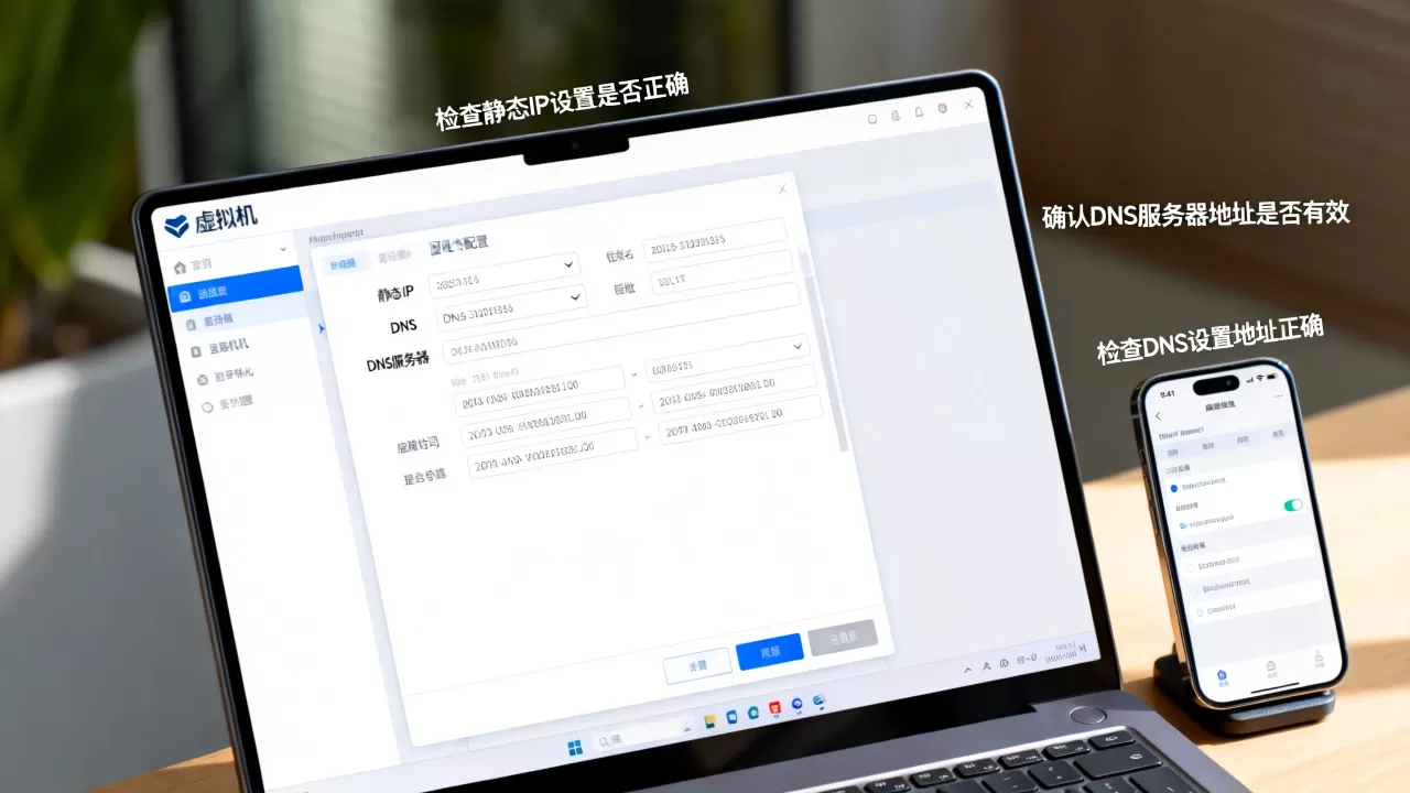 虚拟机配置静态IP后无法联网?,怎么排查DNS设置? 虚拟机配置静态IP后无法联网?,怎么排查DNS设置?