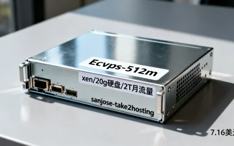 Ecvps-512m xen/20g硬盘/2T月流量/sanjose-take2hosting/7.16美元