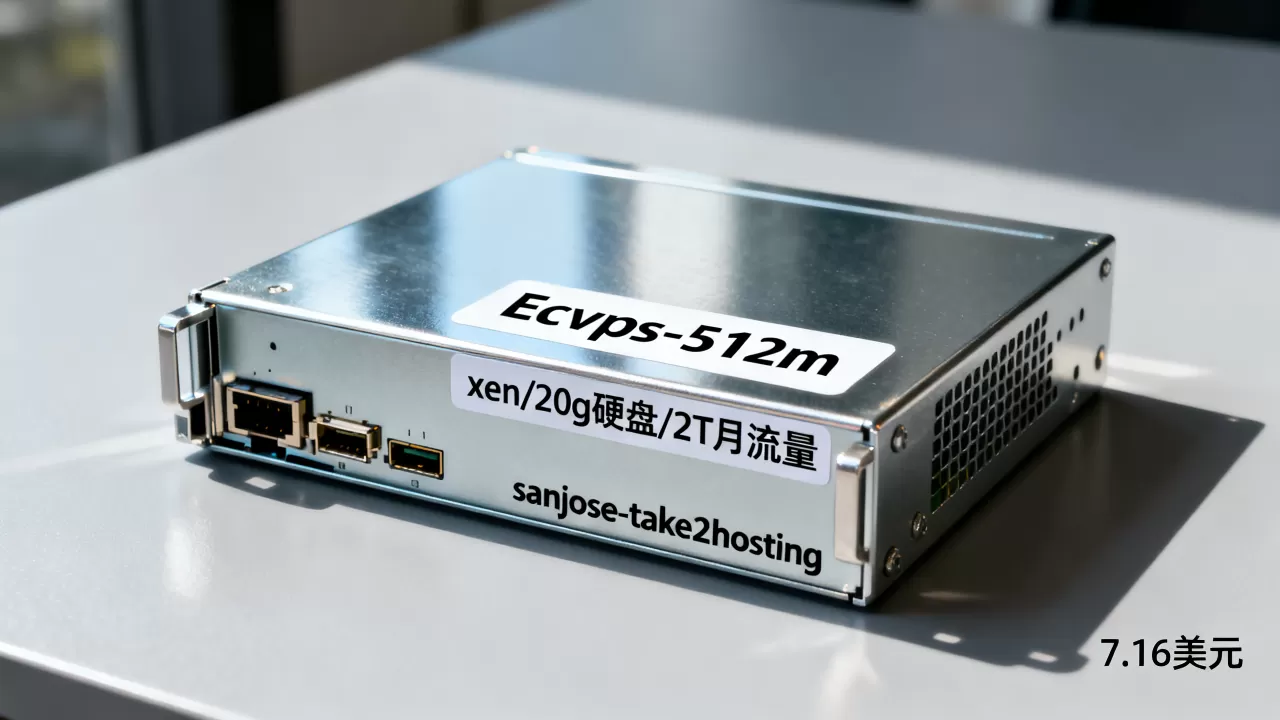 Ecvps-512m xen/20g硬盘/2T月流量/sanjose-take2hosting/7.16美元 Ecvps-512m xen/20g硬盘/2T月流量/sanjose-take2hosting/7.16美元