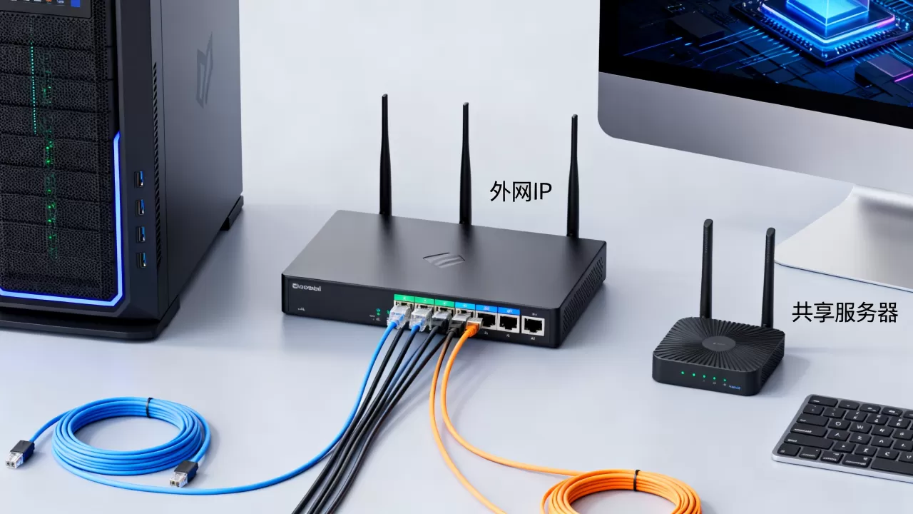 怎么跟一个外网IP共享服务器,有什么办法? 怎么跟一个外网IP共享服务器,有什么办法?