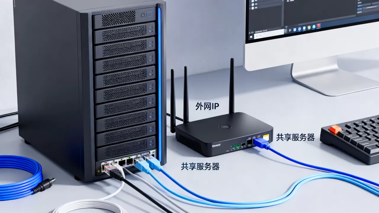 怎么跟一个外网IP共享服务器,有什么办法? 怎么跟一个外网IP共享服务器,有什么办法?